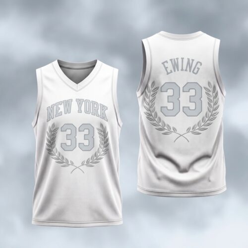 Custom Printed NBA Patrick Ewing #33 New York Knicks Basketball Jersey