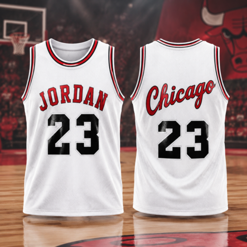 Custom Printed Michael Jordan Chicago Bulls 1984/85 Hardwood Classics Basketball Jersey