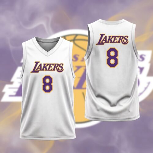 Custom Printed Kobe Bryant Los Angeles Lakers Hardwood Classics Basketball Jersey