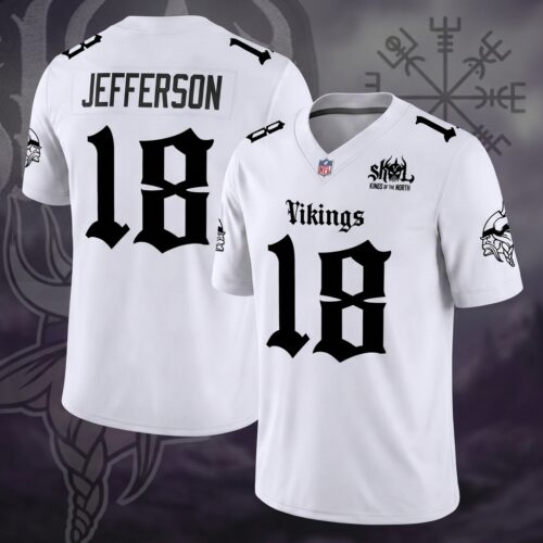 Minnesota Vikings Gothic Norseblood Edition Printed Football Jersey - All-Over Print - Black