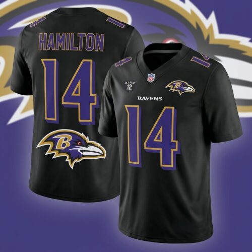 Ravens Purple Rising 2024 Vapor Custom Printed Football Jersey Kyle Hamilton