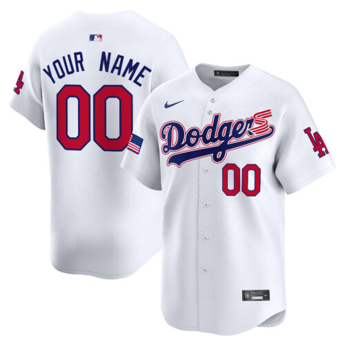 Los Angeles Dodgers 2025 Independence Day Vapor Premier Limited Custom Jersey - All Stitched