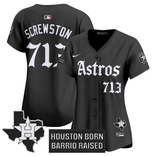 Women's Houston Astros 'Gothic Edition' Vapor Premier Limited Jersey - Women