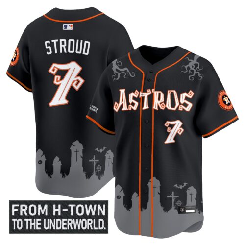 Men's Houston Astros 'Halloween Shadows Edition' Vapor Premier Limited Jersey - Stitched