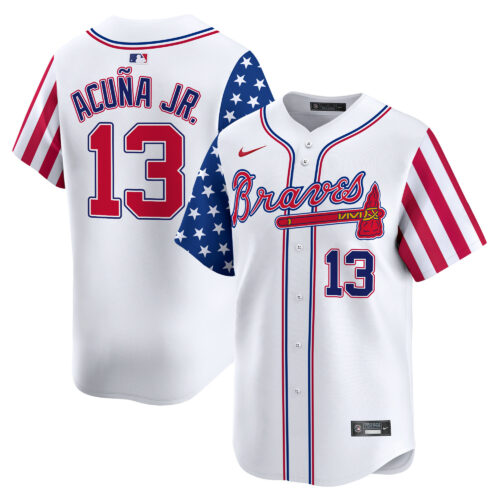 Men's Atlanta Braves 2025 Independence Day Vapor Premier Limited Jersey - All Stitched
