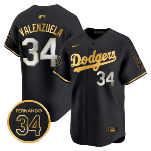 Men's Los Angeles Dodgers Fernando Valenzuela Memorial Patch Vapor Premier Limited Jersey - All Stitched