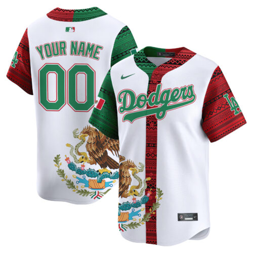 Los Angeles Dodgers Aztec Mexico Vapor Limited Custom Jersey V2- Printed