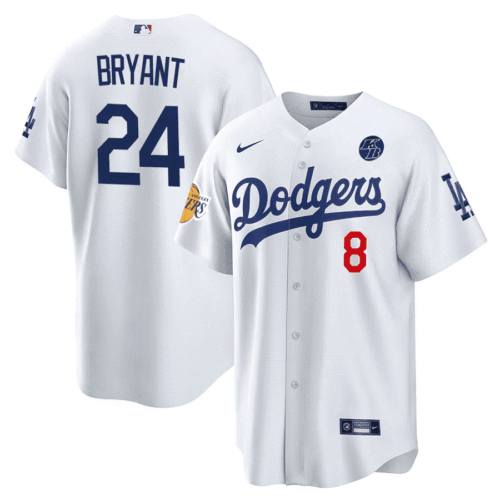Los Angeles Dodgers #8/24 Kobe Bryant Lakers/Los Angeles Dodgers Patch Jersey - All Stitched