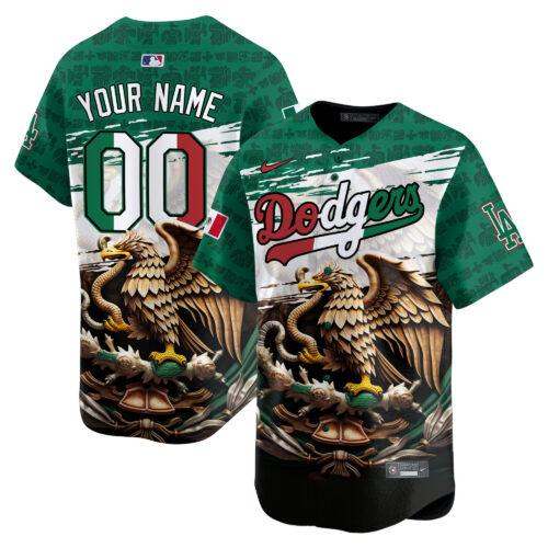 Los Angeles Dodgers Mexico Bald Eagle Vapor Premier Limited Custom Jersey V2 - Printed
