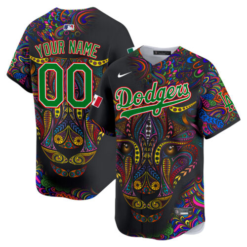 Los Angeles Dodgers Leopard Mexico Vapor Premier Limited Custom Jersey - Printed