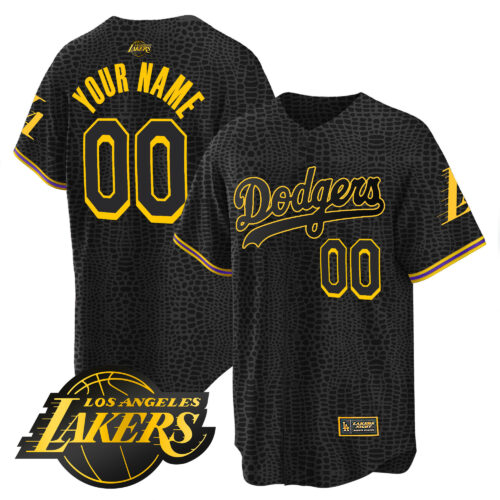 Los Angeles Dodgers Cool Base Mamba Custom Jersey - All Stitched