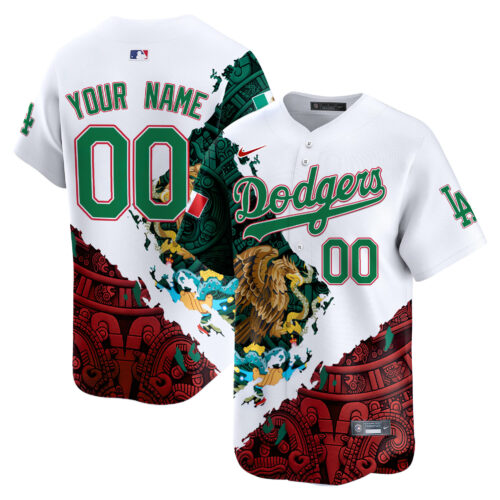 Los Angeles Dodgers Mexico Vapor Premier Limited Custom Jersey - Printed V2