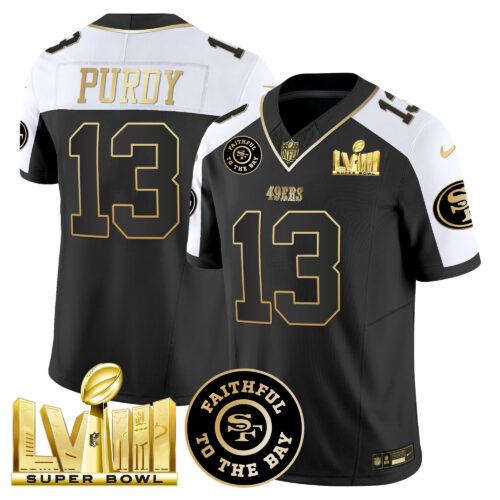 All Players San Francisco 49ers Faithful & Super Bowl LVIII Gold Patch Vapor Jersey - Men