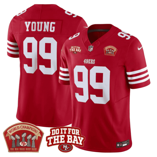 All Players San Francisco 49ers 5x World Champions & ‘Do It For The Bay’ Patch Limited Jersey - Men