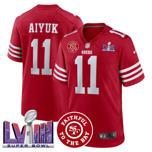 Aiyuk & GreenLaw San Francisco 49ers  Faithful & Super Bowl LVIII Patch Vapor Jersey - All Stitched