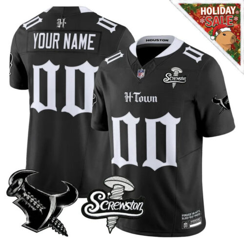 Houston Texans 'Gothic Lone Star Shadows Edition' Vapor Limited Custom Jersey - All Stitched