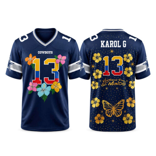 Karol G X Dallas Cowboys Merch Viajando Por El Mundo Tropitour 2027 Jersey Fan Gifts