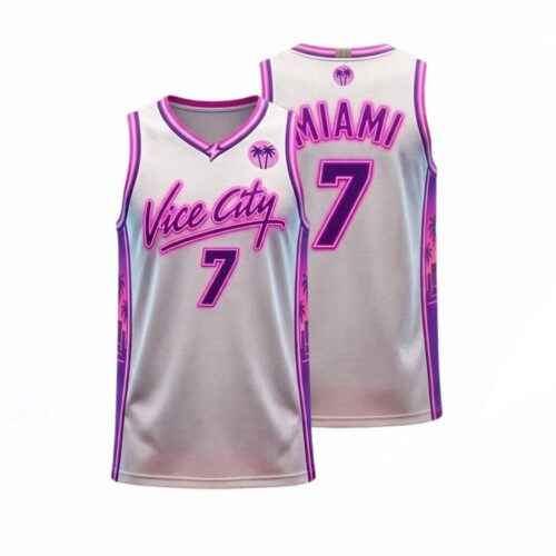 Miami Heat X Gta 6 A Night In Vice City Uniform Jersey NBA